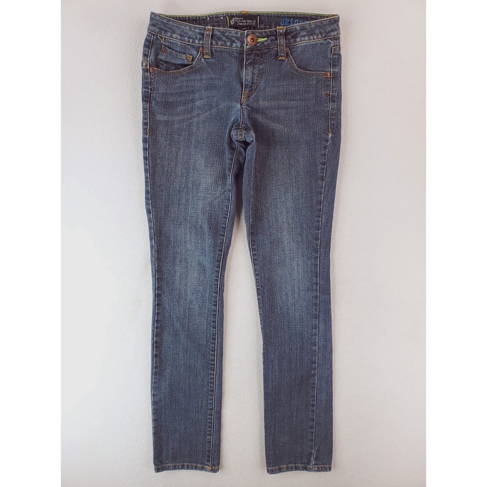 Volcom Jeans Womens 7 Blue Colette Skinny Stretch Denim Pants Medium Wash Low